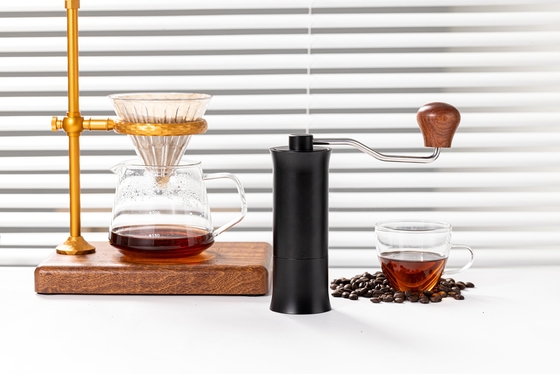 Horn Shaped Aluminium Alloy Metal Body Press Hand Coffee Grinder Stainless Steel Core