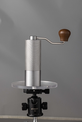 OEM เครื่องบดกาแฟแบบแมนนวลแบบพกพาสำหรับการตั้งแคมป์สแตนเลส