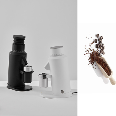 Commercial 118*84mm Burr Coffee Grinder ดำ/ขาว/ปรับแต่งได้