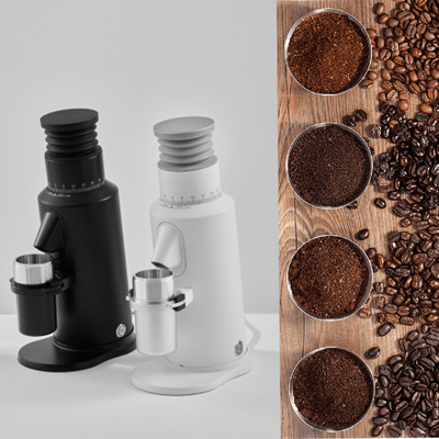 เครื่องบดกาแฟ Espresso Burr โลหะผสมสังกะสีและอลูมิเนียม ใช้ในบ้าน 1400 รอบต่อนาที