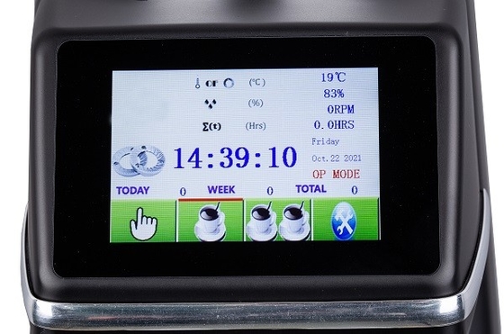 เครื่องบดกาแฟแบบสัมผัส 1500rpm การตรวจสอบอุณหภูมิ แสดงผล เครื่องบดเมล็ดกาแฟ